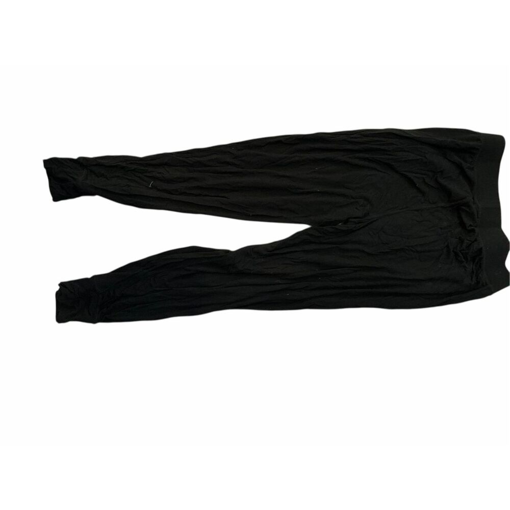Quince Womens Size Medium Black Modal Spandex Stretch Pull On Black Lounge Pants